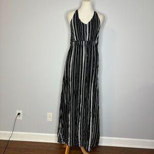 Maurices- Black & White Striped Maxi Dress
